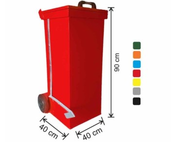 GALVANİZ KONTEYNER 120 LİTRE (PEDALLI BOYALI)