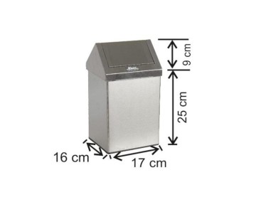 37 LT BOYALI KARE KÜLLÜKLÜ ÇÖP KOVASI